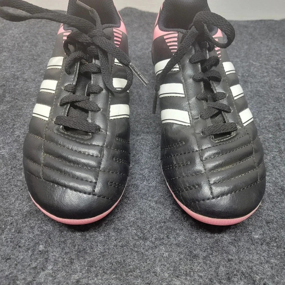 Adidas Q21025 Male Youth Soccer Cleats Black White Pink US 2 1/2 - Picture 4 of 15